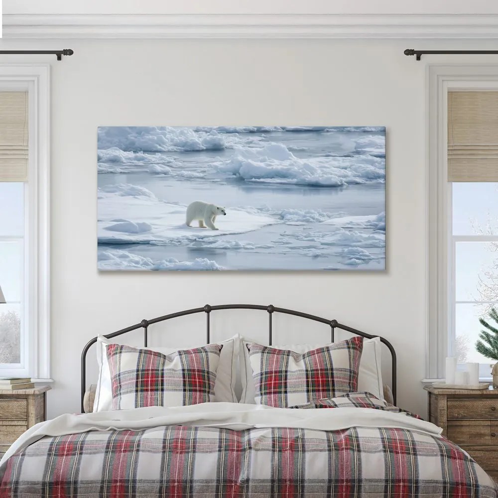 Obraz polárny medveď na ľadovej kryhe