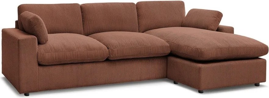 Oranžová menčestrová rohová pohovka Belair – Bobochic Paris