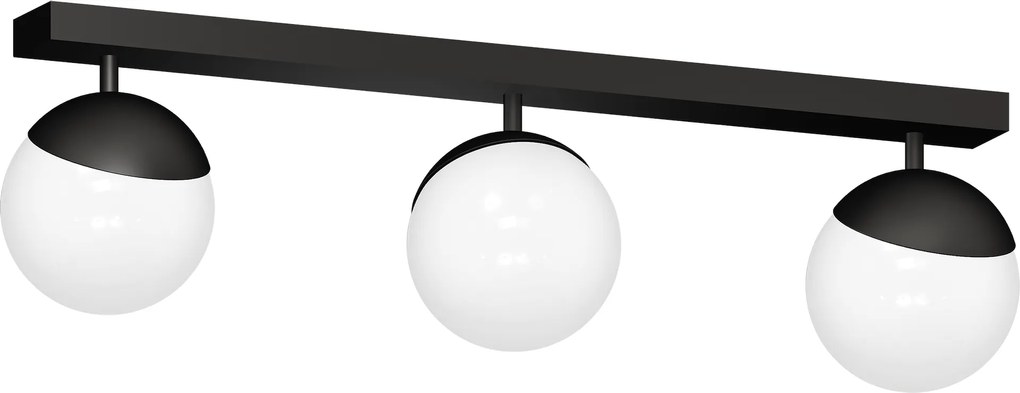 Stropné svietidlo Sfera, 3x biele sklenené tienidlo, b