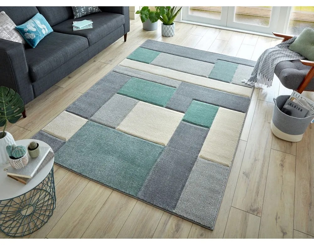 Zeleno-sivý koberec Flair Rugs Cosmos, 120 x 170 cm