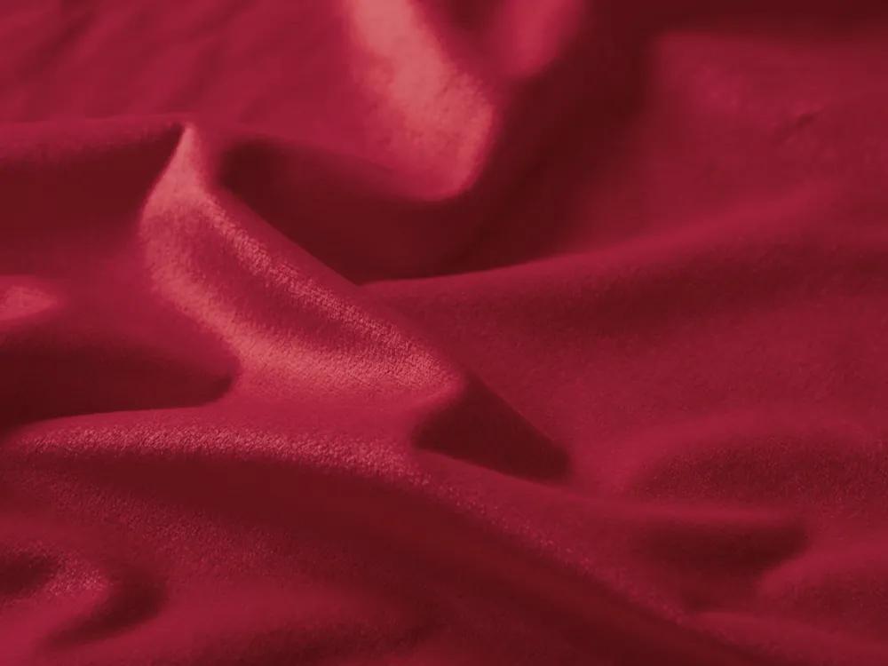 Biante Zamatový oválny obrus Velvet Prémium SVP-007 Malinovo červený 120x140 cm