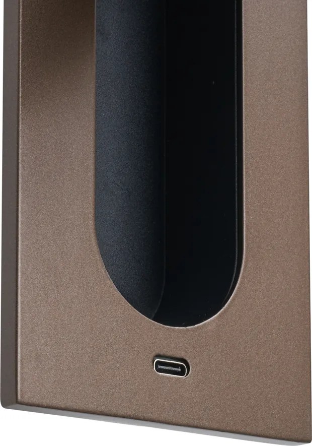 Sada 2 moderných nástenných svietidiel tmavý bronz vrátane LED a portu USB-C - Hilton