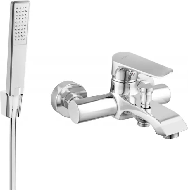 Mexen Pecos R72 vaňová batéria so sprchovacím setom, chrómová - 7273R72-00