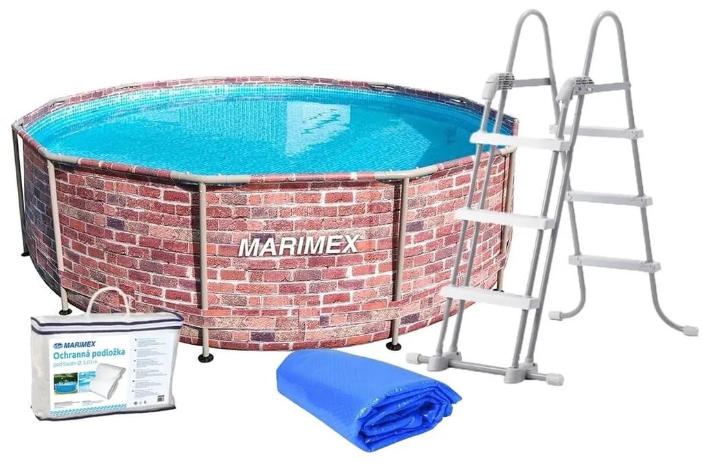 Marimex | Bazén Marimex Florida 3,66 x 0,99m bez filtrácie + príslušenstvo - motív TEHLA | 19900086