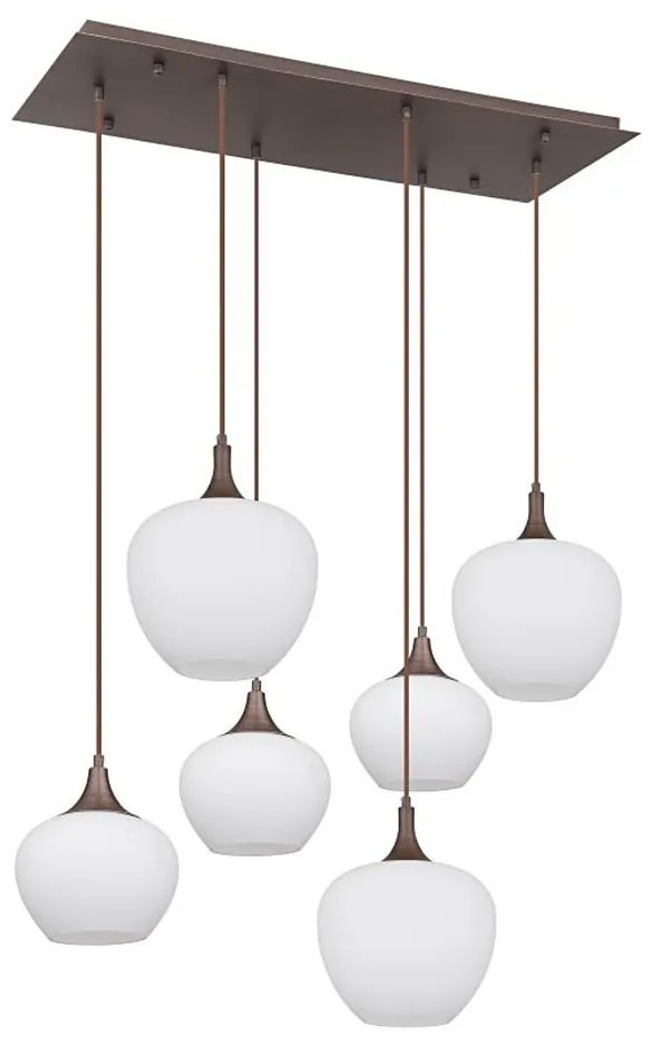 Globo 15548-6HC - Luster na lanku MAXY 6xE27/40W/230V biela