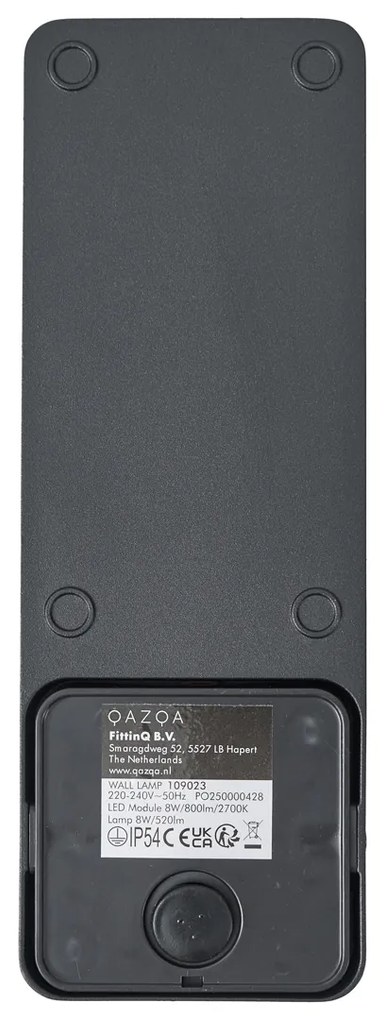 Vonkajšie nástenné svietidlo čierne so súmrakovým senzorom vrátane LED - Shift