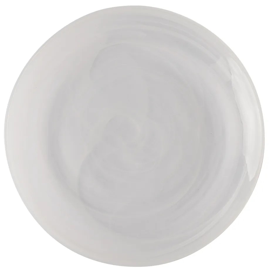 Tanier plytký biely 21 cm - Elements Glass - 321901