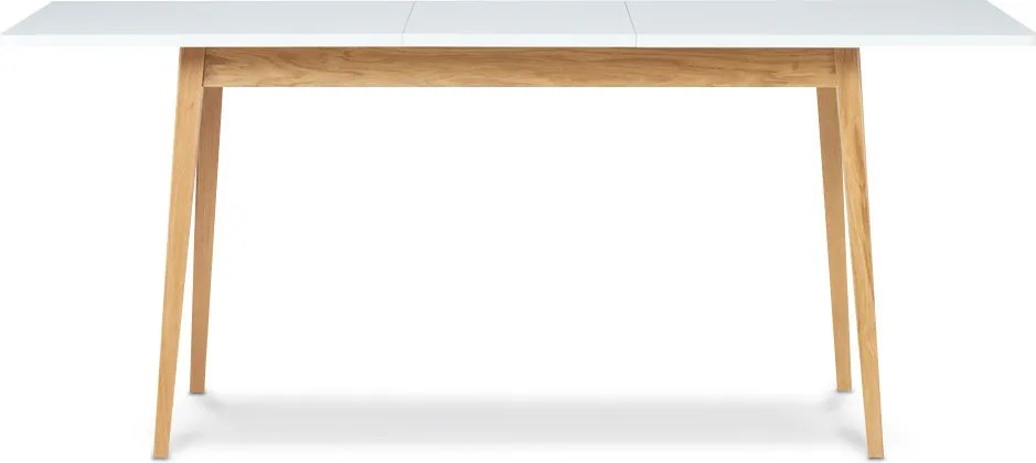Rozkladací stôl FRISK biely/prírodný dub