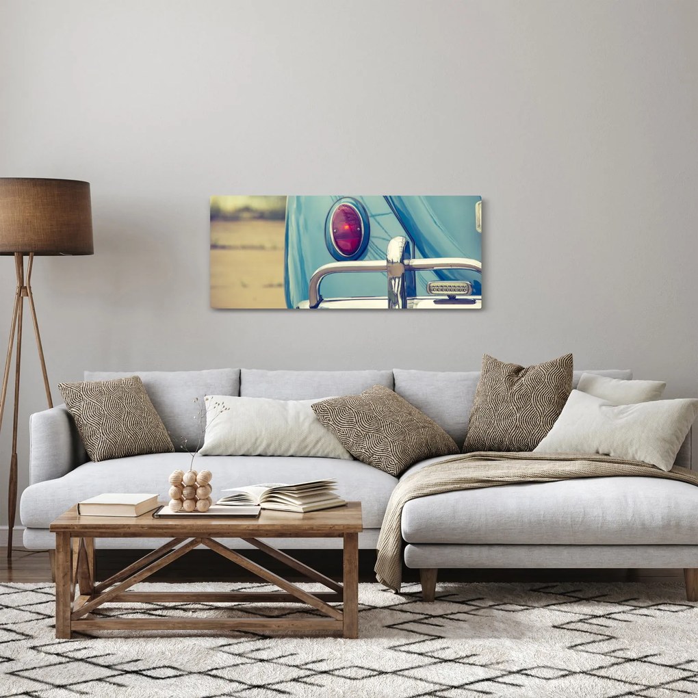 Obraz tyrkysového veterána (120x50 cm)