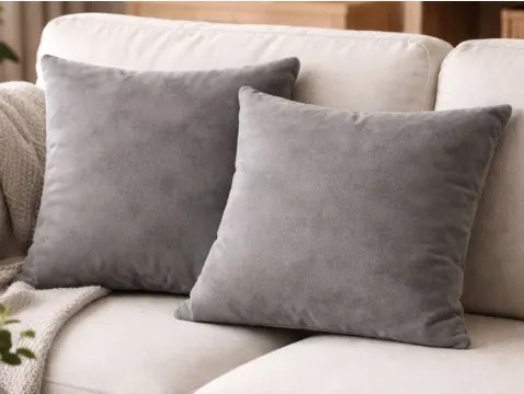 Dekoračný vankúš (2 ks) Vanessa M 45x45 cm, šedý%