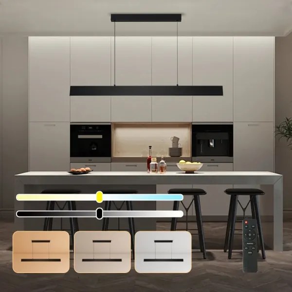 Brilagi - LED Stmiev. luster na lanku SLIMLINE LED/40W/230V 3000-6000K čierna + DO