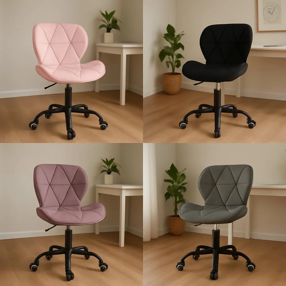 Ergonomická kancelárska otočná stolička – zamat sivá