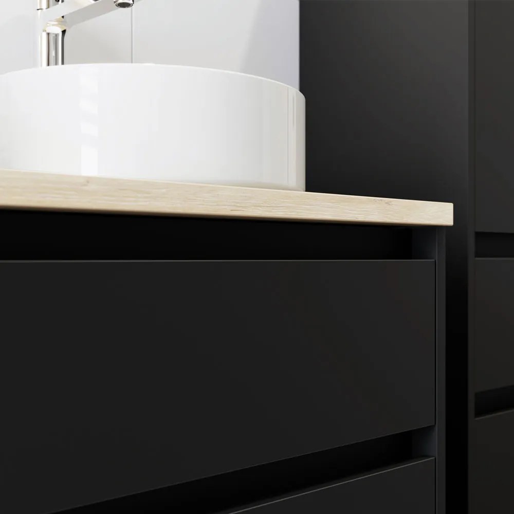 Mereo, Mereo Opto, kúpeľňová skrinka 121 cm, Multidecor, Betón Chicago tmavosivý, MER-CN993SBCS2