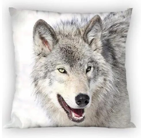 DETSKÁ OBLIEČKA NA VANKÚŠ WOLF 40X40CM VZOROVANÁ