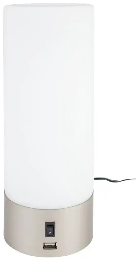 LIVARNO home Stolná LED lampa s USB portom (valec) (100338677) | Biano