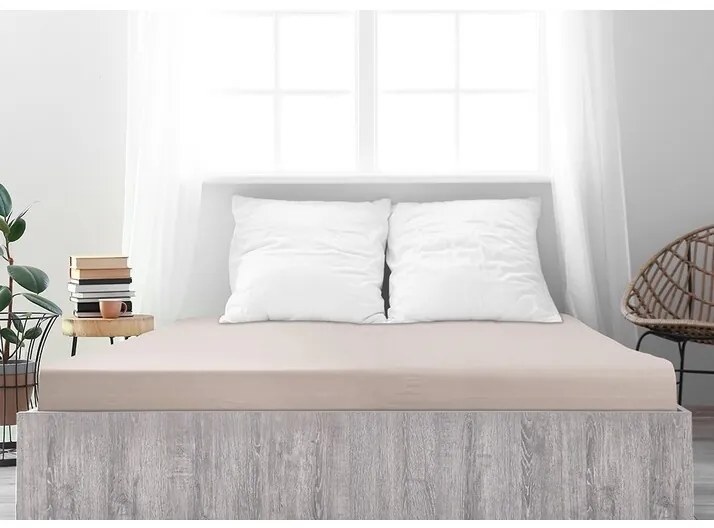 4Home jersey prestieradlo Ideál kávová, 100 x 200 cm