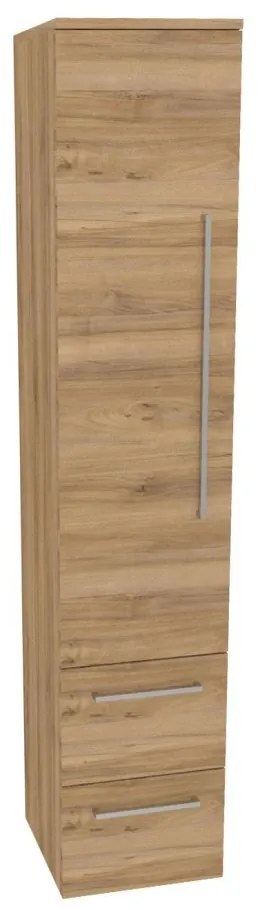 Mereo Bino, kúpeľňová skrinka vysoká 163 cm, ľavá, Multidecor, Orech Pacifik prírodný, MER-CN697OPP2