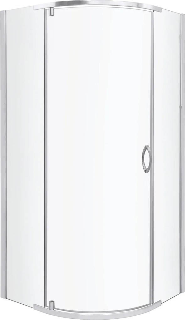Novoterm Štvrťkruhový sprchový kút NV-Splash 80x80 chróm/transparent - bez vaničky