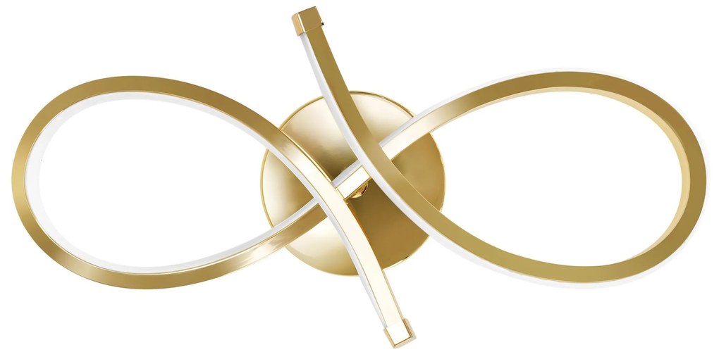 Toolight Toolight, LED nástenné svietidlo 18W APP1051-W, zlatá, OSW-01067