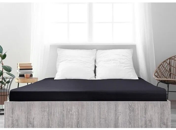 4Home jersey prestieradlo Ideál čierna, 180 x 200 cm