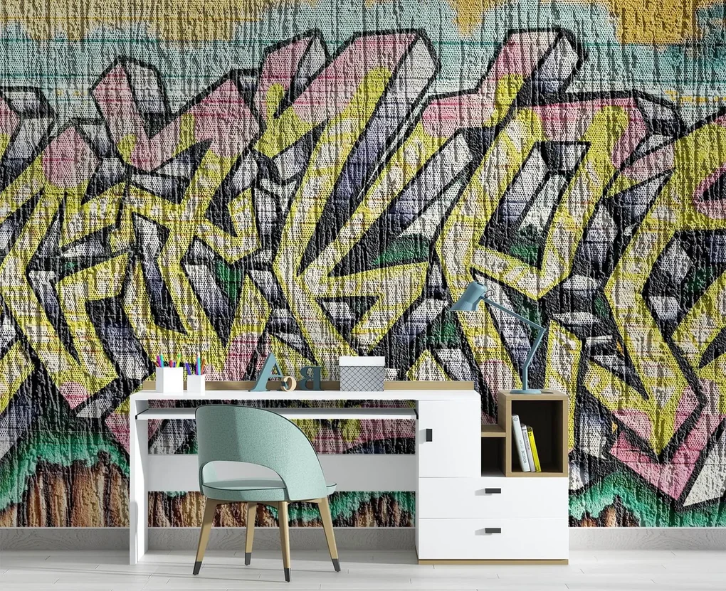 Gario Fototapeta Farebné graffiti na betóne Materiál: Vliesová, Rozmery: 150 x 105 cm