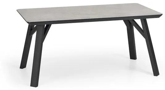 Jedálenský stôl Halifax 160x90x76 cm (betón, čierna)