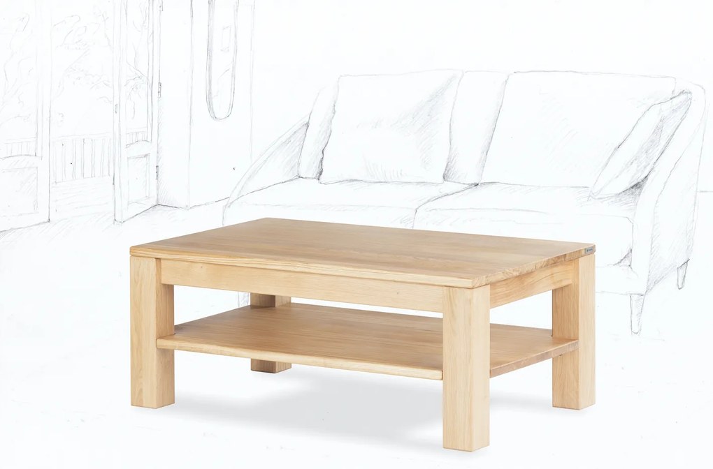 Wooded Konferenční stolek Chicago z masivu DUB