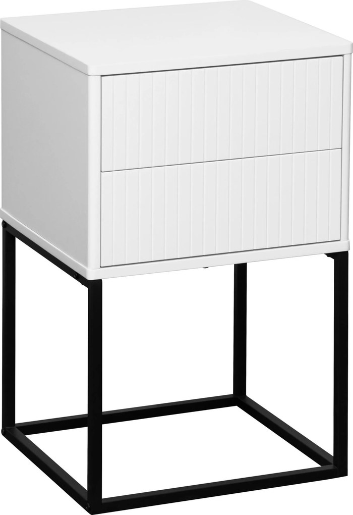 XXXLutz NOČNÝ STOLÍK, čierna, biela, 40/65/38,5 cm Carryhome - Nočné stolíky - 002798032102
