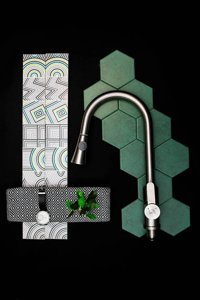 Laveo Bona, kuchynská batéria stojaca h-437, ušľachtilá oceľ, LAV-BAB_269U