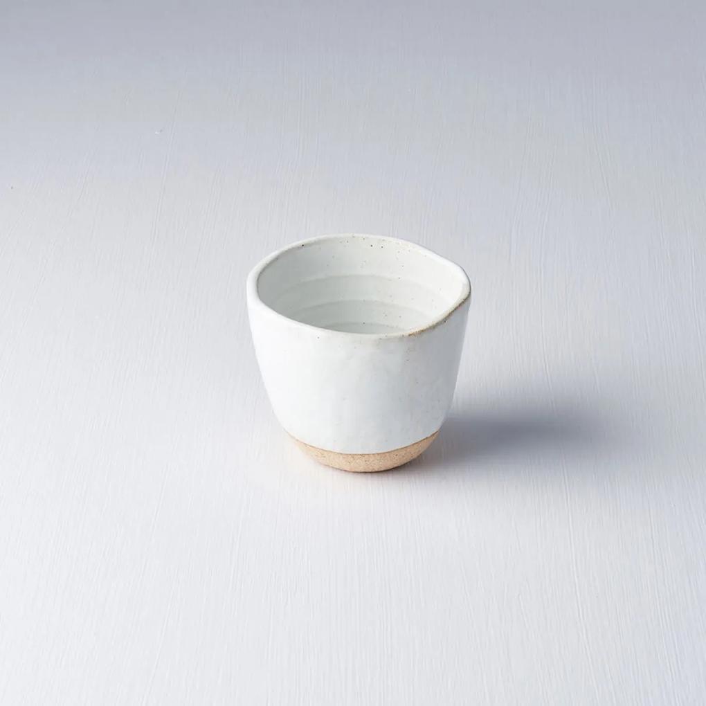 MADE IN JAPAN Hrnček bez ucha s nepravideľným okrajom Tea Cup biely 180 ml 8,5 × 7,5 cm