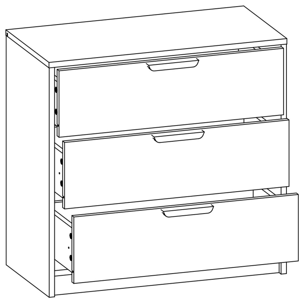 Sconto Komoda CANYON CN3 dub artisan/antracit