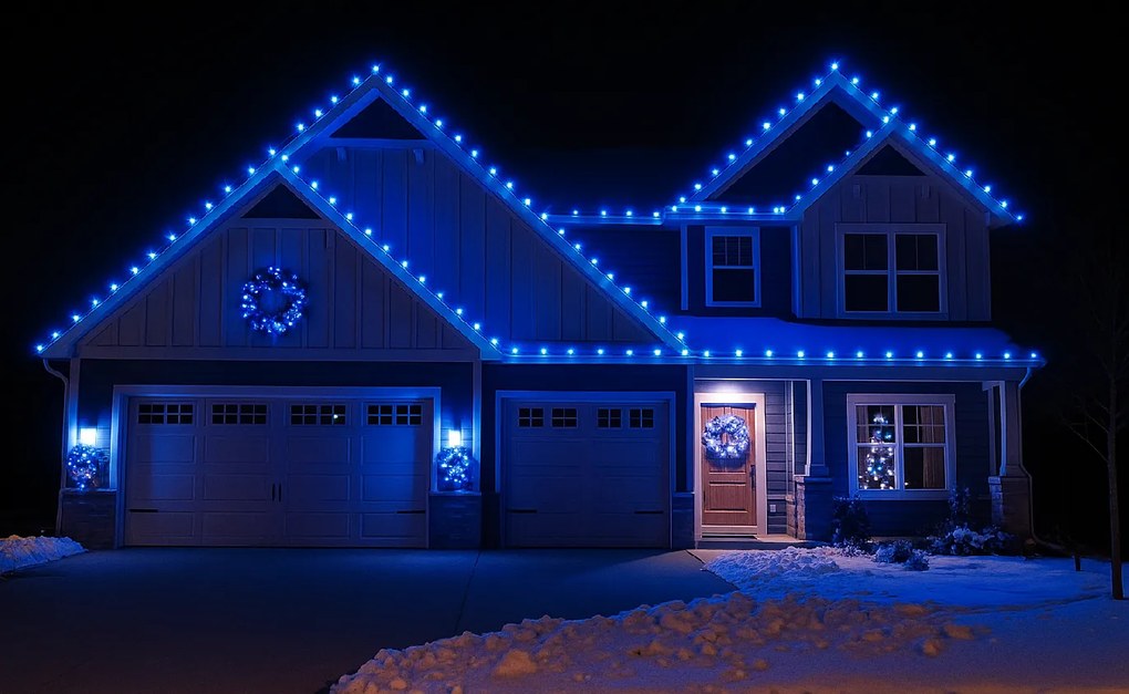 Vianočné svetielka vonkajšie FLASH modrá 500 LED