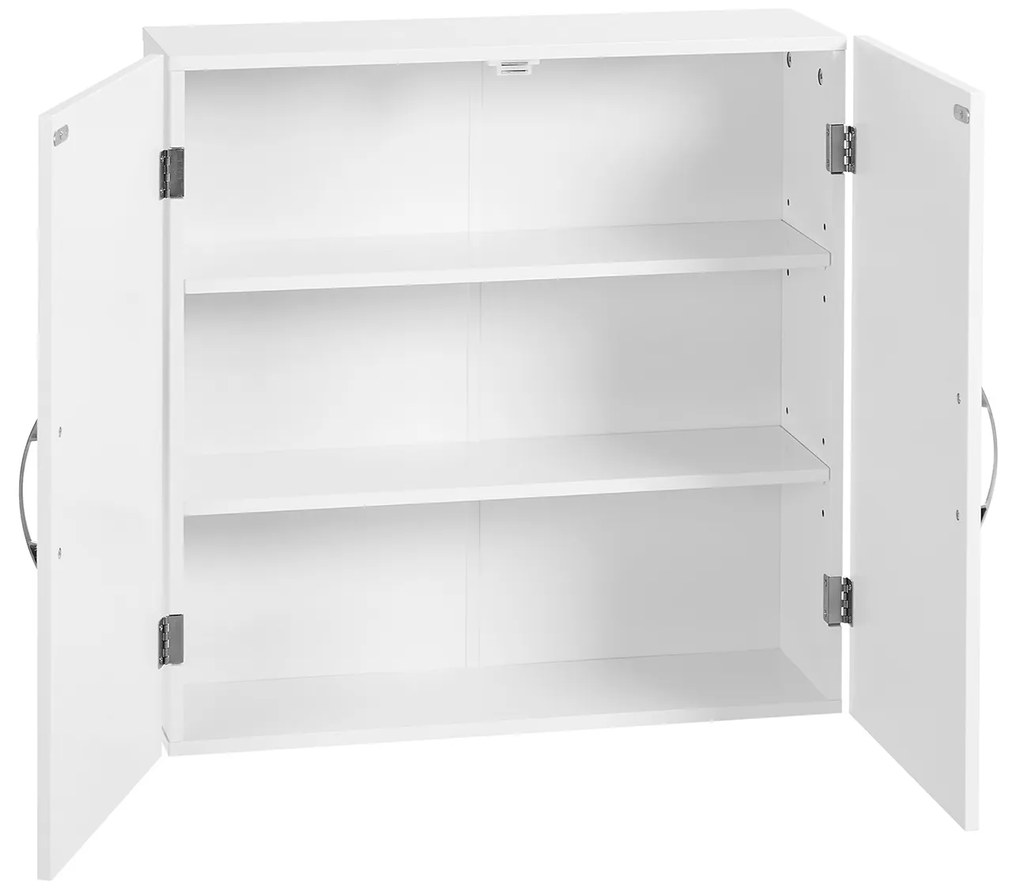 Nástenná kúpeľňová skrinka Vasagle Hefry biela