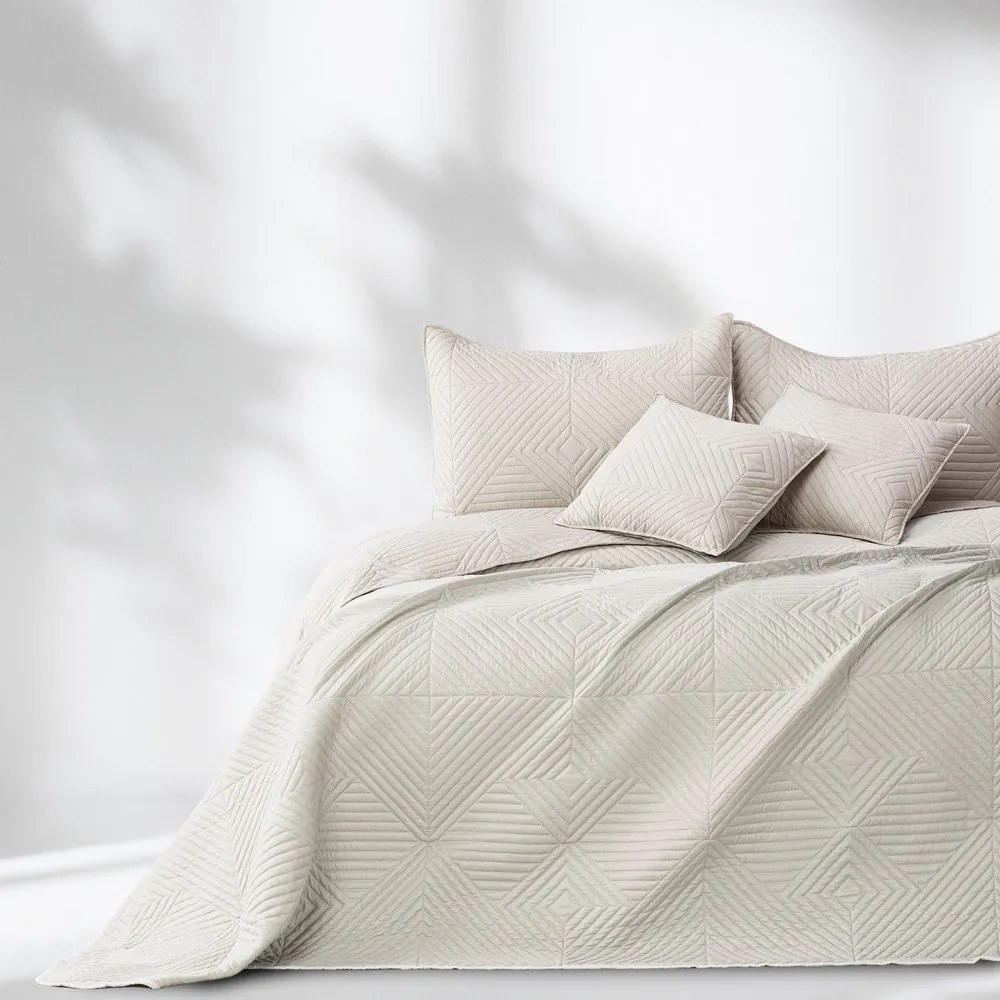 Krémovobiely prešívaný pléd z mikrovlákna 240x260 cm Softa – Restilo
