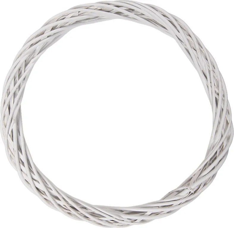 Biely antik ratanový veniec Wreath Rattan XL - Ø 50*5 cm