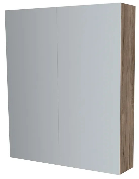 Mereo, Mereo Kúpeľňová zrkadlová skrinka 60 cm, galerka, 2 x dvierka, Multidecor, Dark Rockford Hic, MER-CN798G62DRH1
