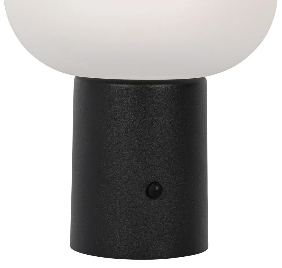 Stolná lampa čierna vrátane LED 3-stupňovo stmievateľná nabíjateľná - Louise