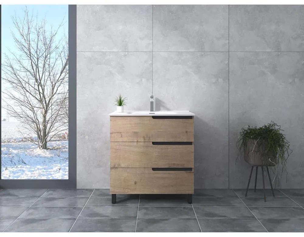 Torino Sonoma Kúpeľňová skrinka s umývadlom 60 cm