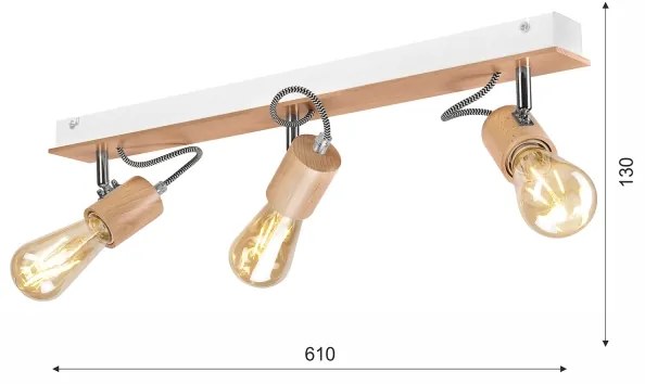 Prisadený luster GUSTAVO 3xE27/60W/230V