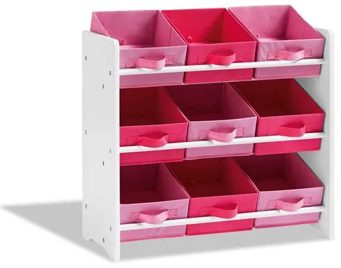 LIVARNO home Skladovací regál s 9 textilnými boxami (dievča) (100351417)