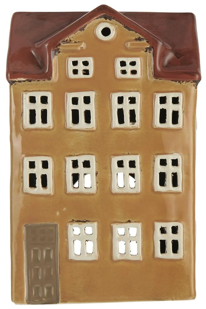 Ib Laursen keramický svietnik, domček Nyhavn Red Roof