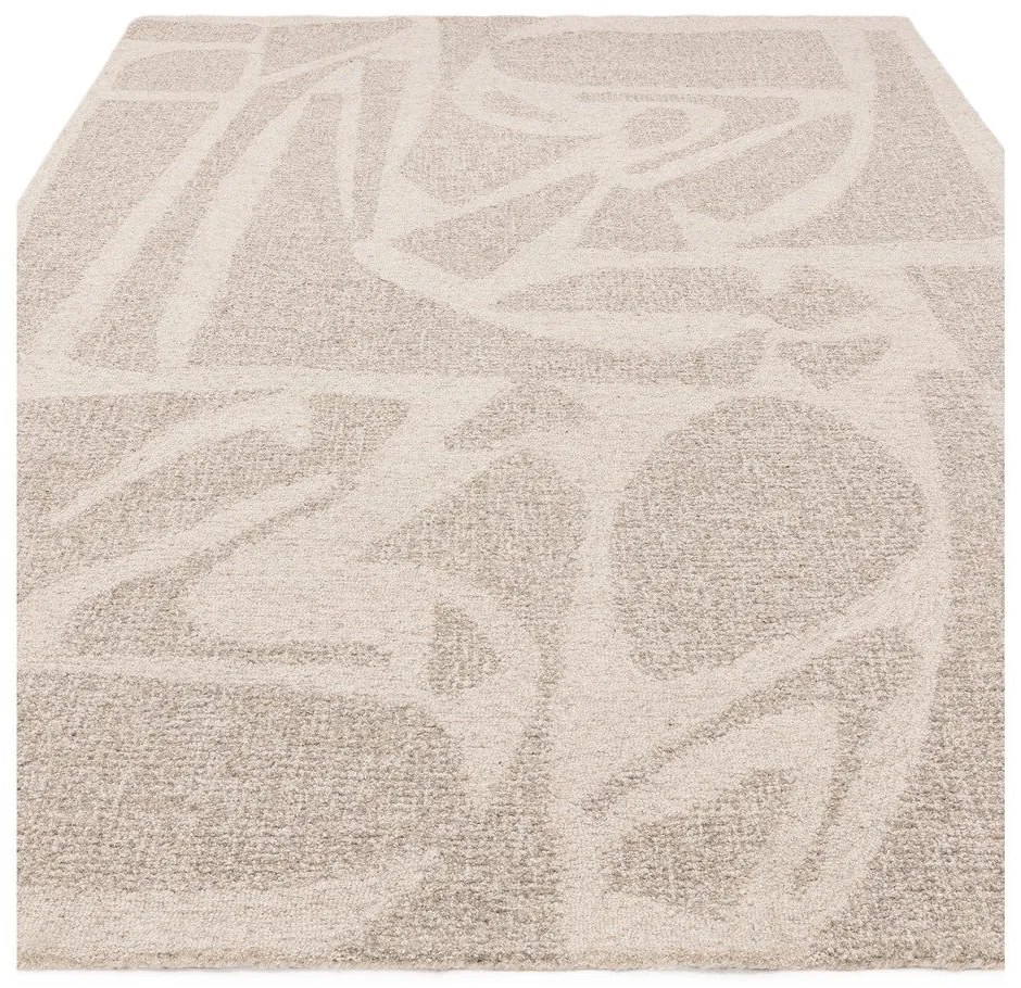 Krémovobiely ručne tkaný vlnený koberec 160x230 cm Loxley – Asiatic Carpets