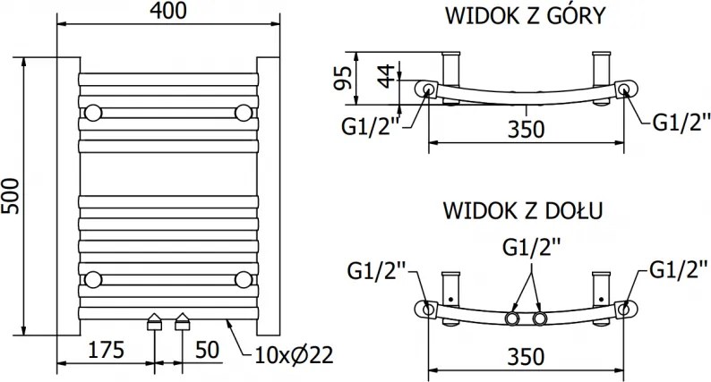 Mexen Ares, elektrické vykurovacie teleso 500 x 400 mm, 300 W, čierna, W102-0500-400-2300-70