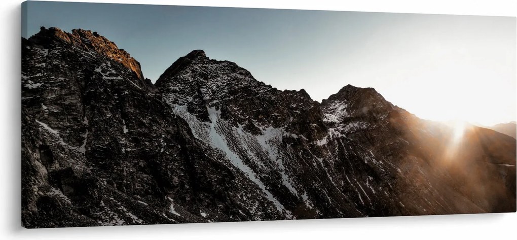 Obraz skalnatého pohoria (120x50 cm)