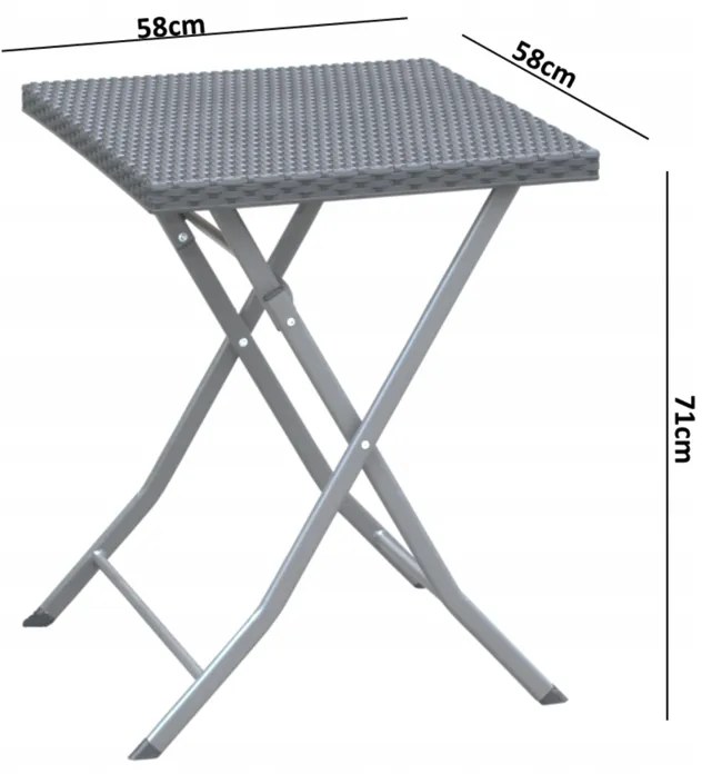 Zostava nábytku na balkón v antracitovej farbe