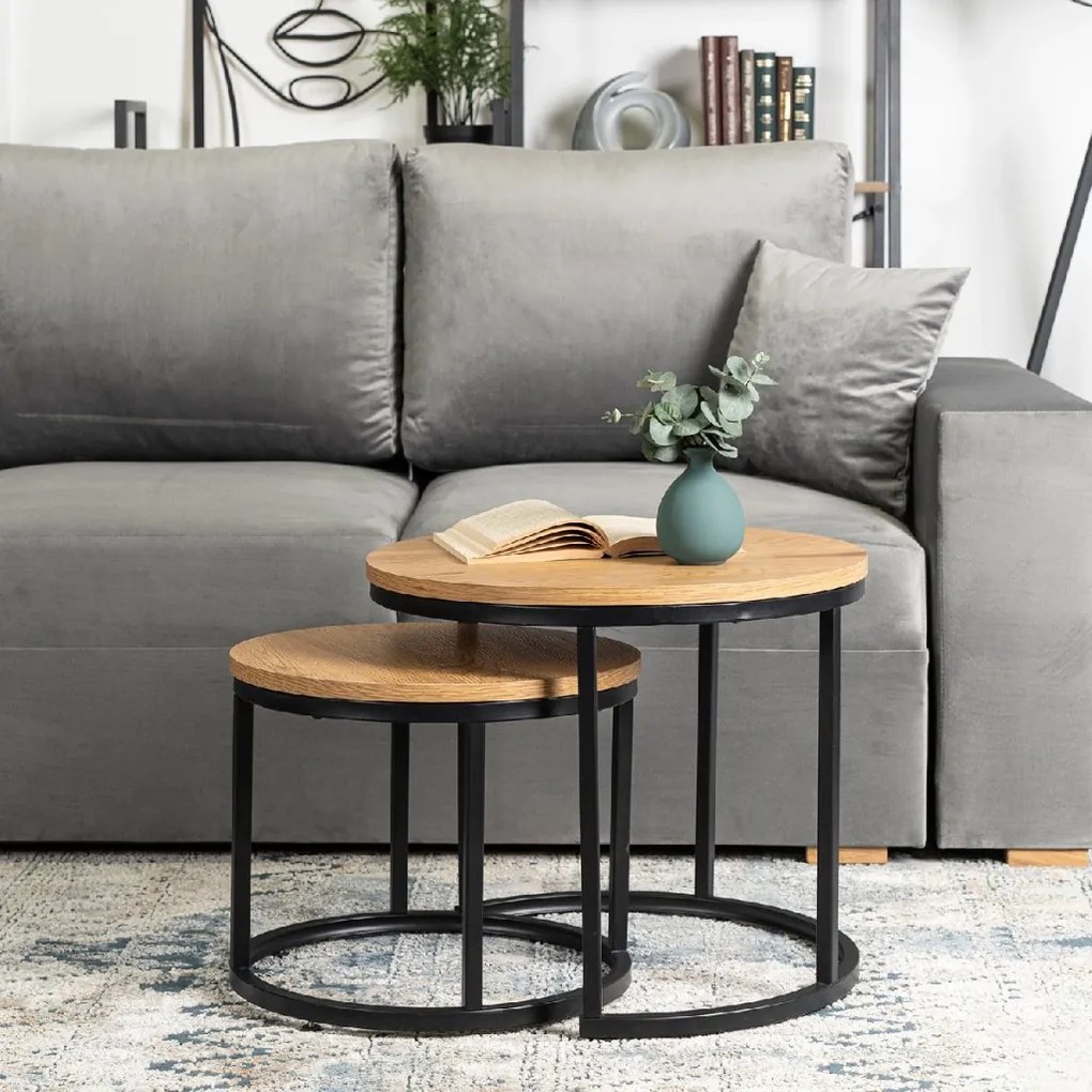 PROXIMA.store - Set konferenčných stolíkov DELIA VEĽKOSŤ: MAXI
