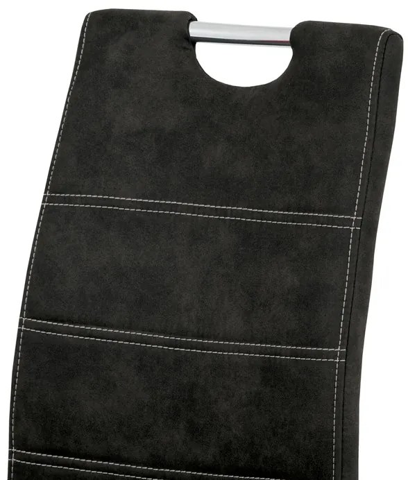 Autronic BONTEC Jedálenská stolička, čierna, látka, HC-483 BK3 Farba: Šedá