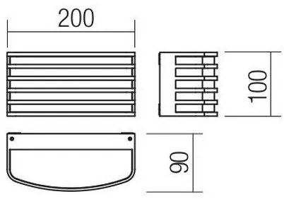 Redo 90039 - LED Vonkajšie nástenné svietidlo SEBRA LED/15W/230V IP65
