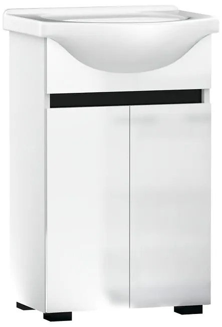 Kúpeľňová zostava Ajs 50 2D nohy biela