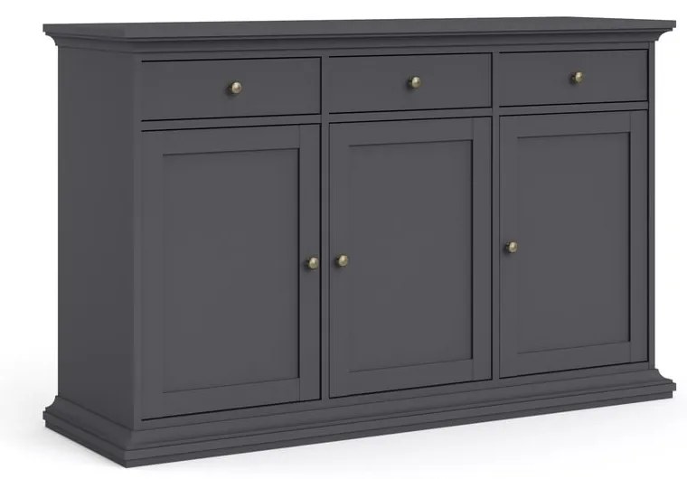 Sivá nízka komoda 144x92 cm Paris – Tvilum